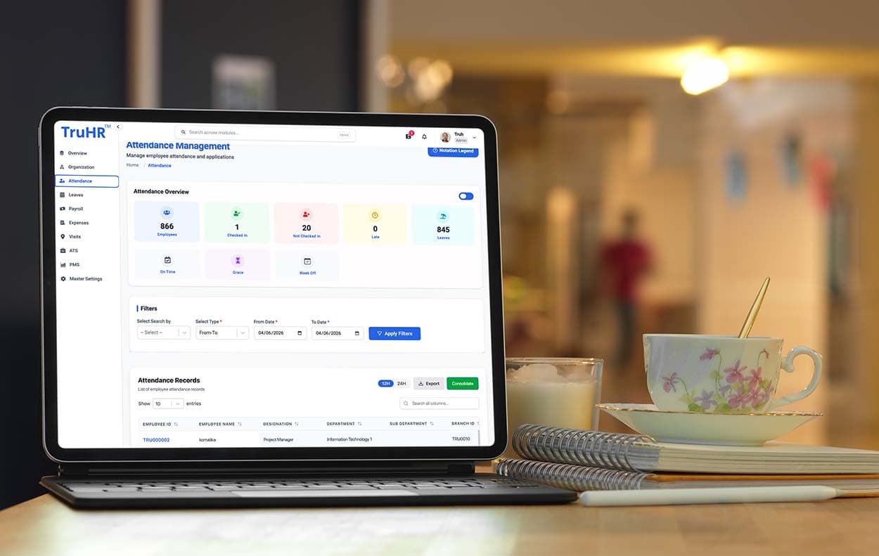 Attendance and leave management dashboard